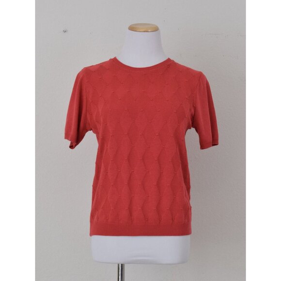 Vintage 80s Pullover Salmon Knit Top | size PL - Picture 10 of 10